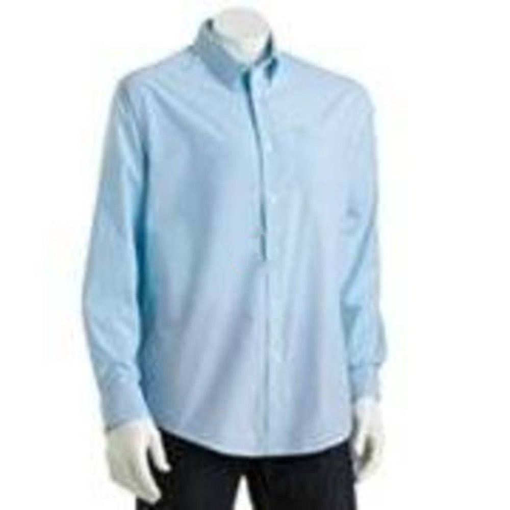 Croft & Barrow Dress Shirt Mens S Blue White Striped Long Sleeve Collared